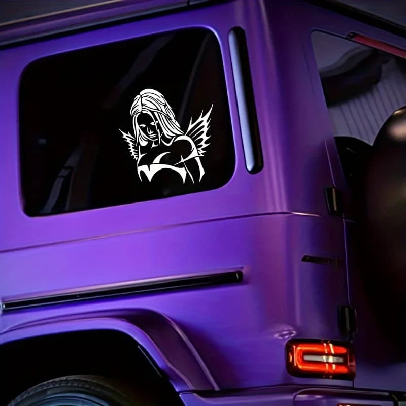 1PC Winged Girl Silhouette Self Adhesive Waterproof Vinyl Sticker For Car Motorcycle Bike Helmet Laptop Decor