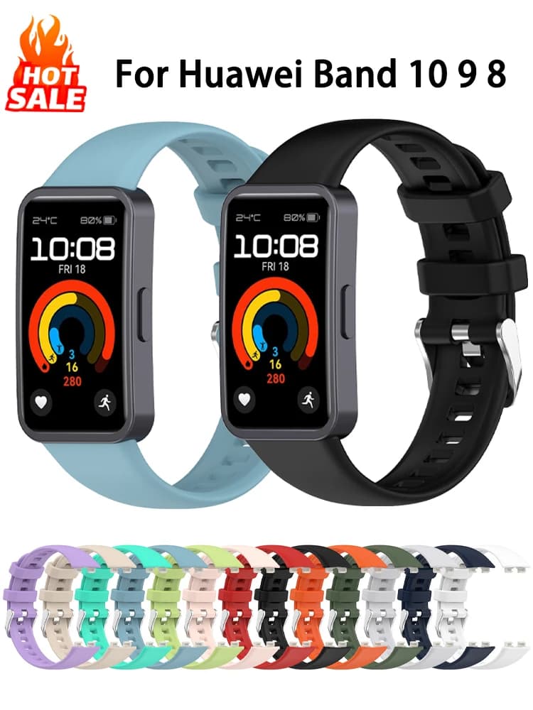 Cinturino in silicone per Huawei Band 10 9 8 correa Accessori SmartWatch Sostituzione braccialetto sportivo Huawei Band 8NFC 9NFC Bracciale