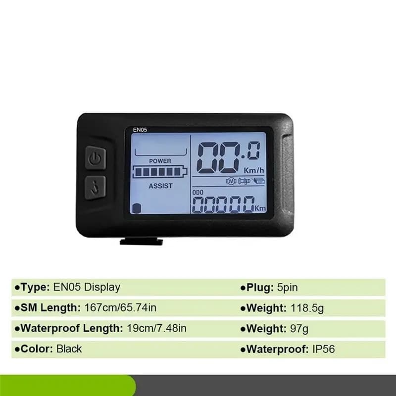 Controller Brushless a Onda Sinusoidale 36V 48V 250W 350W per E-Bike con Display GD01 e Luce per Bici Elettrica