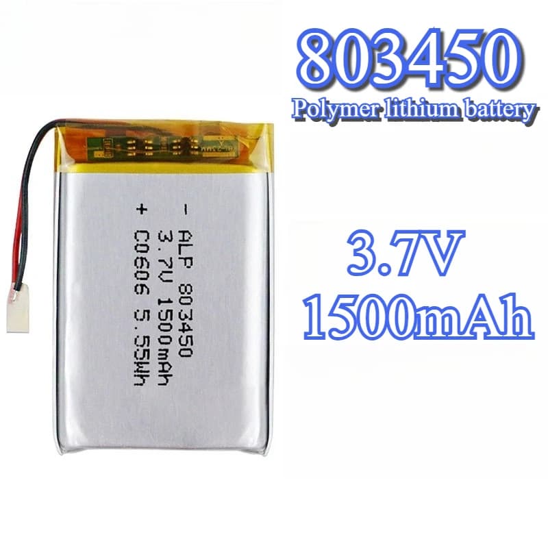 1-10pcs 3.7V 803450 Batteria ai polimeri di litio 1500mAh Batteria ricaricabile per auricolare Bluetooth Altoparlante Monitor Autoscatto Nuovo