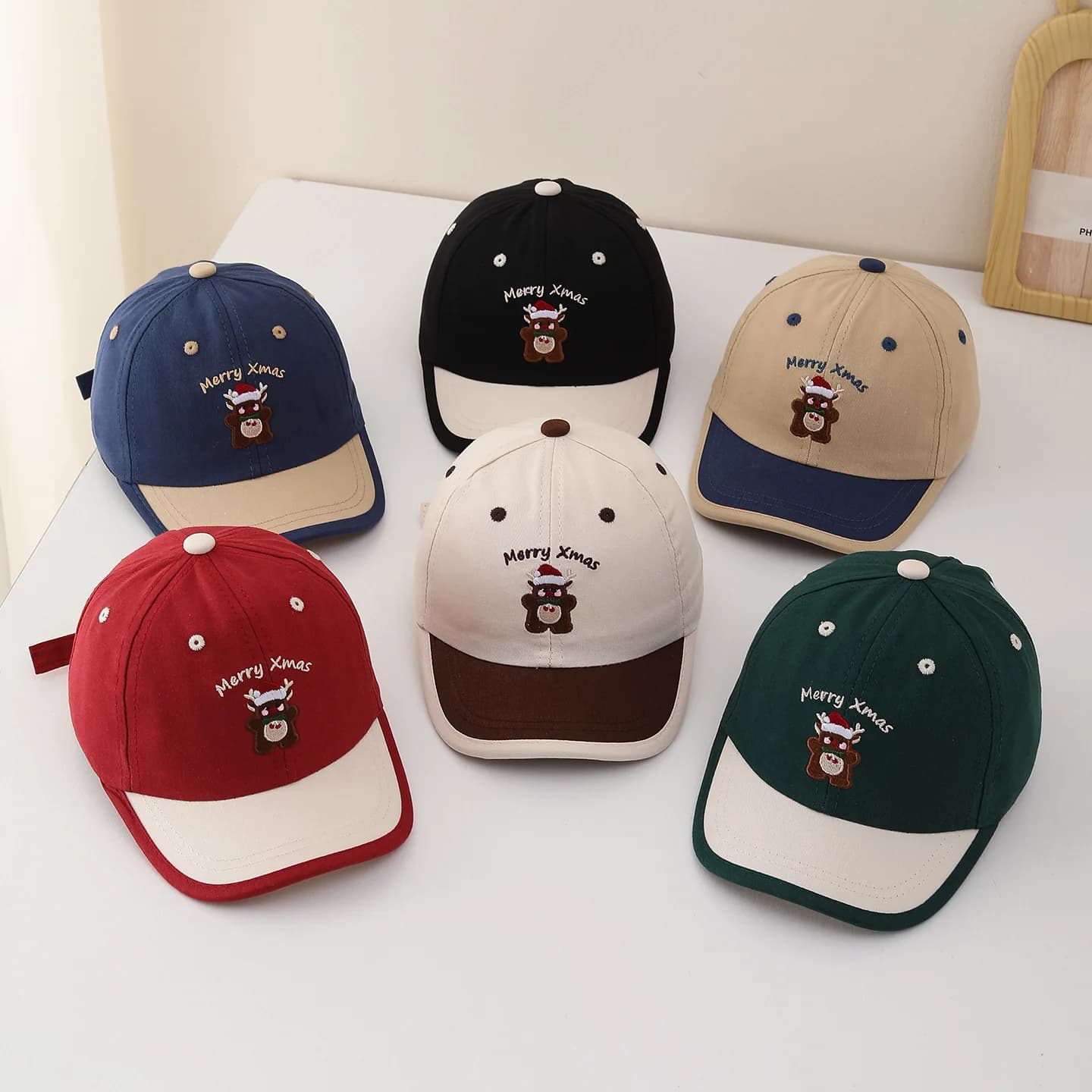 New Embroidered Baby Cap Christmas Letter Toddler Boy Girl Baseball Cap Soft Cotton Summer Infant Bassball Hat