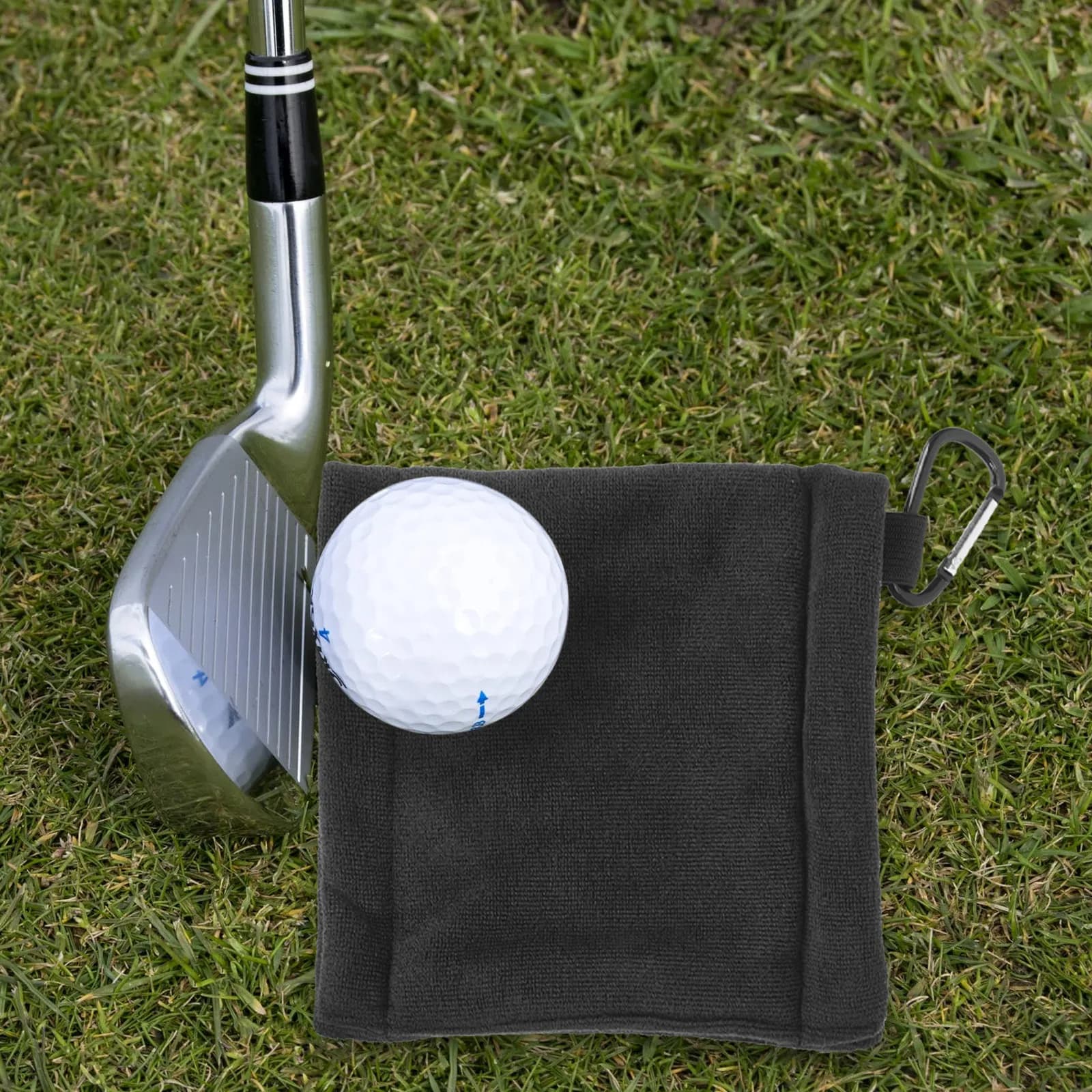 Asciugamano in Microfibra per Pulizia Palline da Golf con Fibbia, Accessorio Multifunzione Portatile per Golf, Facile da Pulire e Asciugare