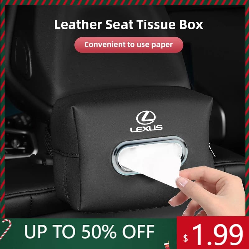 Adesivi per auto, porta fazzoletti in pelle per schienale sedile auto, per Lexus Fsport GS GX IS LS LX CT LC RC LBX NX RX 350h 450h UX