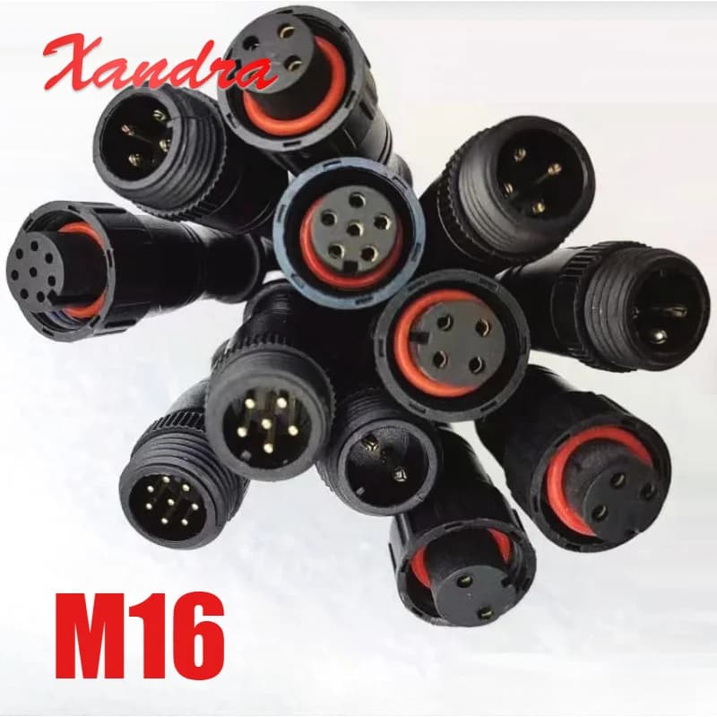 Waterproof M16 2P 3P 4Pin 5pin Connector Male Female Quick Docking Plug LED Cable Connector Light Sensor Terminal Car Line IP67