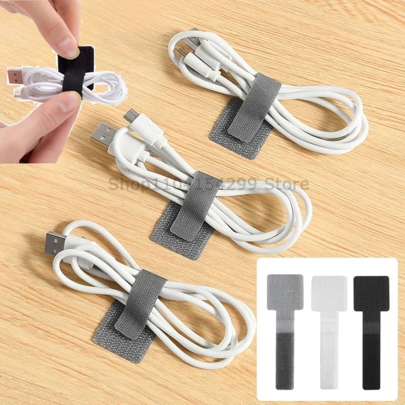 Nuovi Fascette Riutilizzabili in Velcro, Organizzatori Adesivi per Cavi, Supporto Regolabile per Cavi Elettrici, Organizzatore da Scrivania
