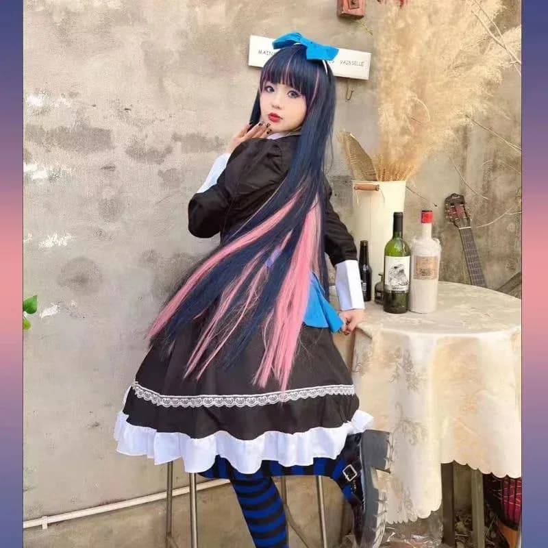 Mutandine anime e reggicalze Sorella maggiore Anarchia Calza Costume cosplay Parrucca Gotica Lolita Cameriera VW;3'f,6;t.8'