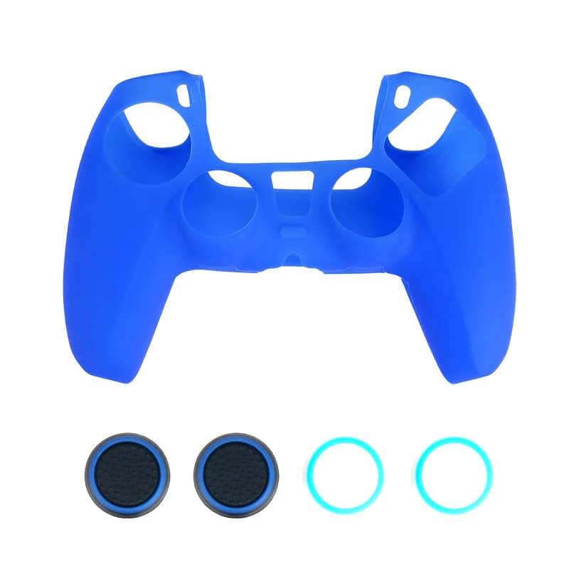 Accessori per Controller PS5 Playstation 5 con Copri-Grip, Custodia Protettiva in Silicone Antiscivolo