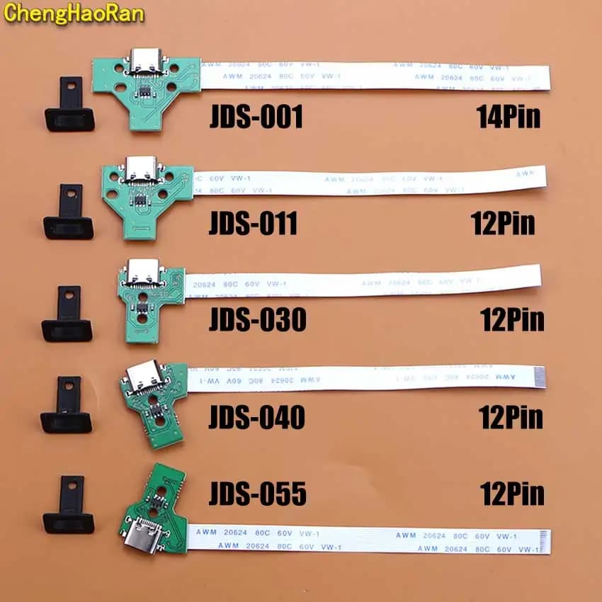 Per PS4 Controller FAI DA TE USB Tipo-C Scheda di Ricarica Porta Presa Jack Dock 12Pin 14Pin Cavo Della Flessione JDS 001 011 030 040 055 Connettore