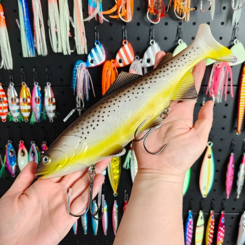1 pezzo di jig slow pitch da 30 cm e 400 g – Resistente con amo anti-morso – Esca da jigging per pesca in acque profonde, offshore e di fondo