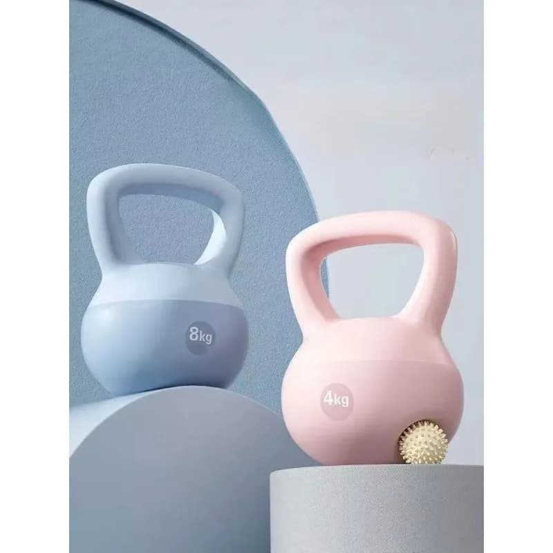 Kettlebell morbido da donna, leggero e dal design adatto al pavimento, per allenamento glutei, squat e fitness a casa