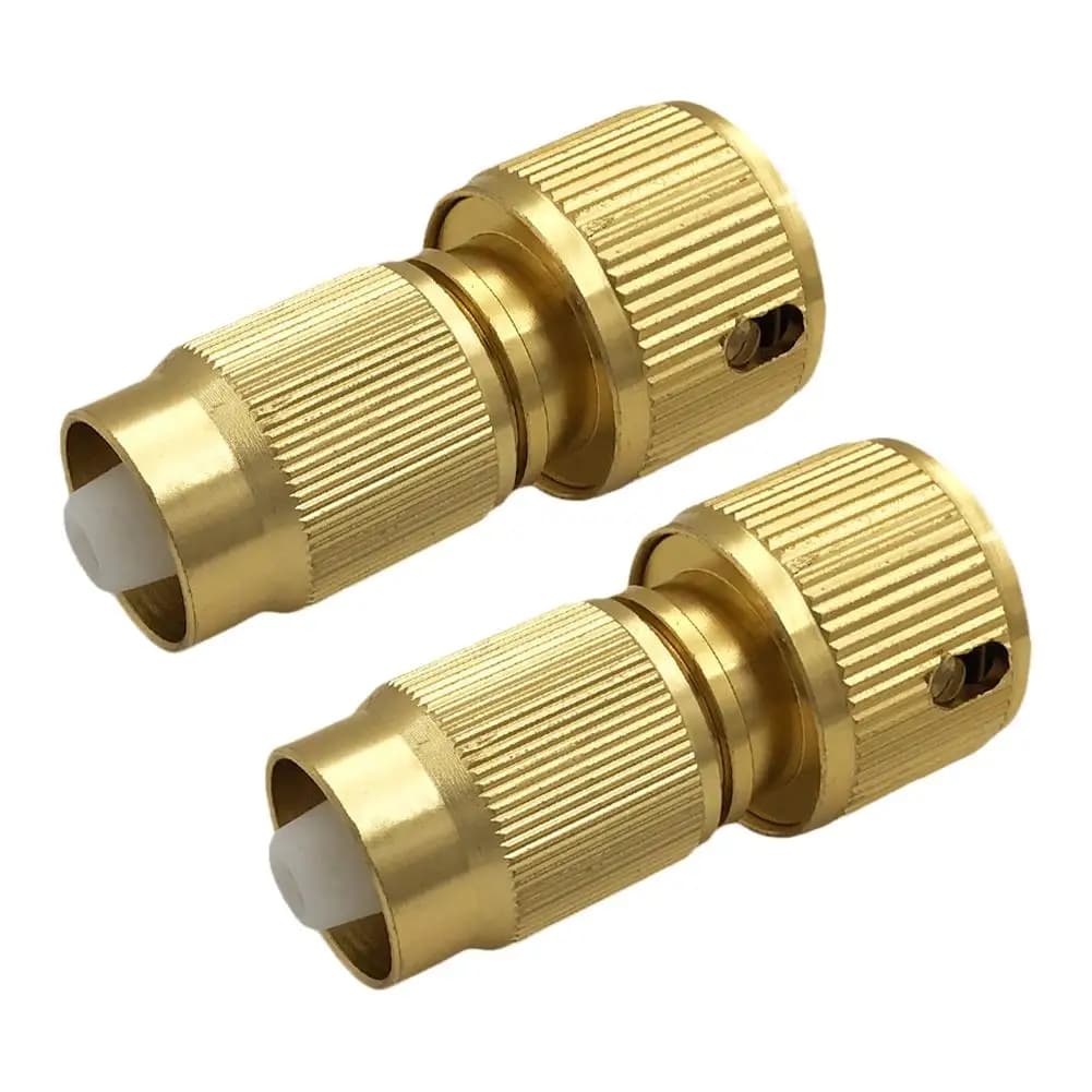 2 Pezzi Connettore Rapido in Lega di Alluminio per Tubo da Giardino, Adattatore Espandibile per Tubo dell'Acqua, Kit di Riparazione, Ricambio per Tubo da Giardino