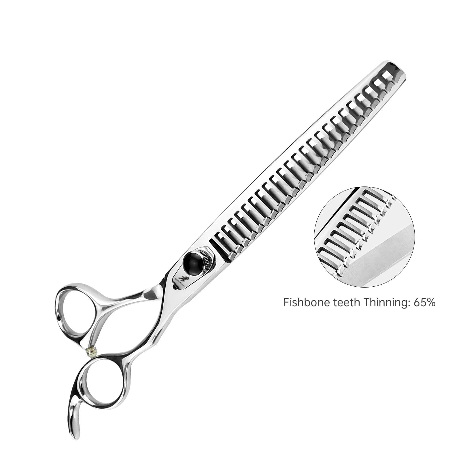 Forbici per toelettatura cani Professionali Giappone 440C 7.5 "Ciseaux per animali domestici Forbici per assottigliamento con microdenti Forbici da parrucchiere per animali domestici