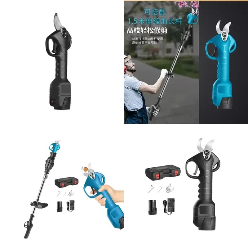 Electric Pruning Shears, Cordless Lithium Battery Tree Trimmer for Garden & Orchard with Lightweight Design & Extended Reach