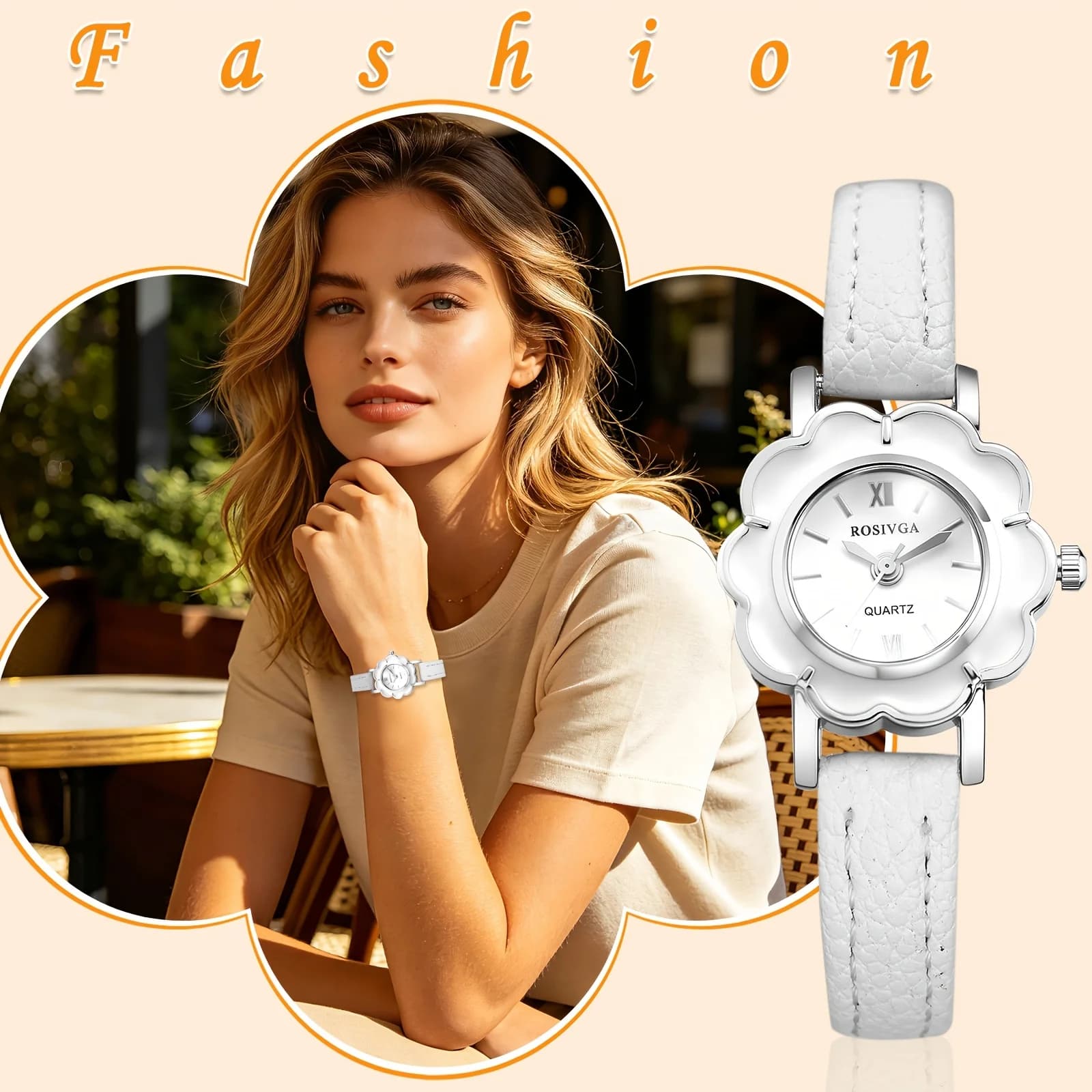 Women Floral Shape Quartz Wrist Watch, Cute Small Face PU Leather Strap Analog Watch, Minimalist Flower Dial Dress Watch, Elegant Daily Wear Accessory, Perfect Gift for Birthdays, Valentine's Day, Christmas, And Anniversaries