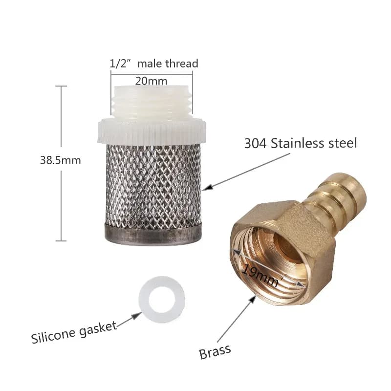 Protection Hose Filter Water Cleaning Mesh Brass Filter 6-19mm Stainless Steel Mesh Filter Garden Irrigation Pump
