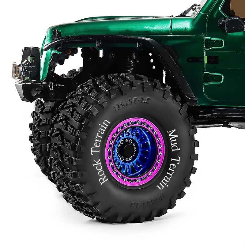 Pneumatici da 135mm con Mozzo Ruota da 2.2 Pollici per Auto RC CROSS YK TRX4 SCX10 H8H, Accessori e Parti di Aggiornamento in Metallo