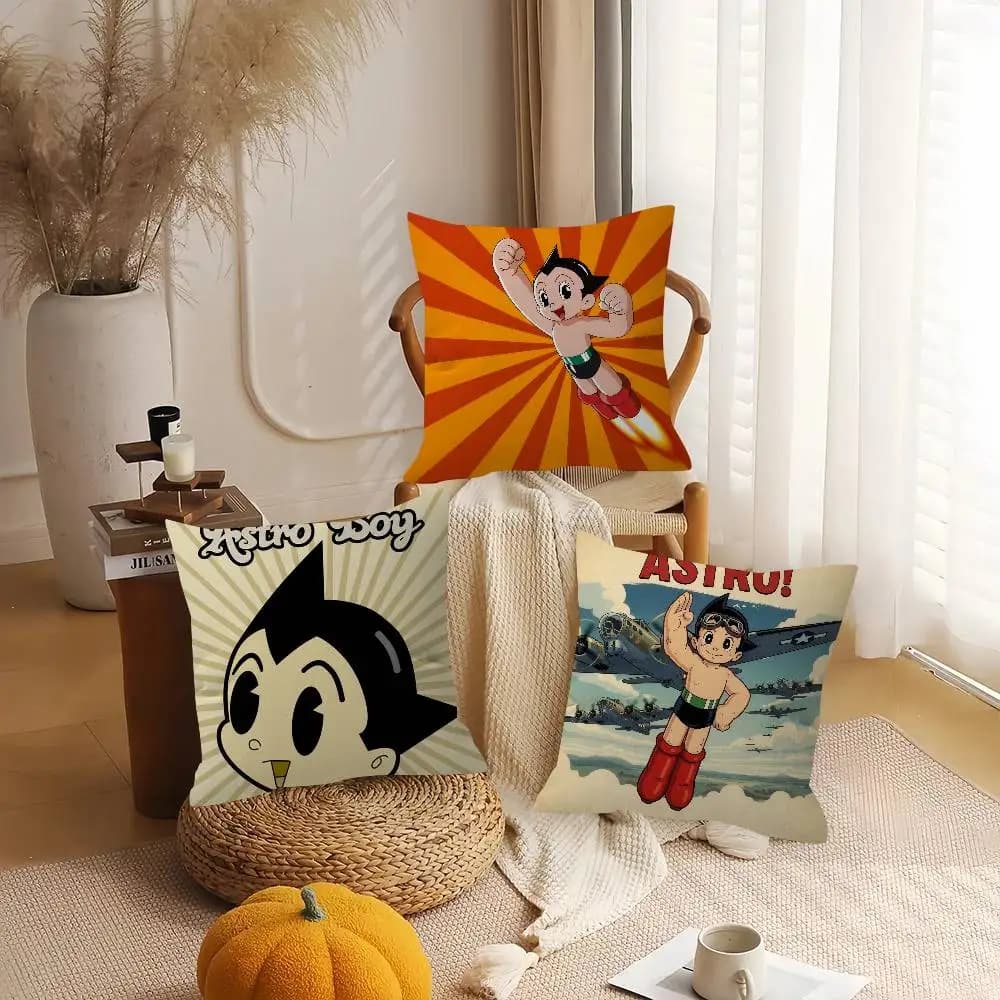 Fodera per cuscino decorativo per auto e divano, regalo di Natale, 40x40cm 45x45cm, POPULAR ANIME Astro Boy