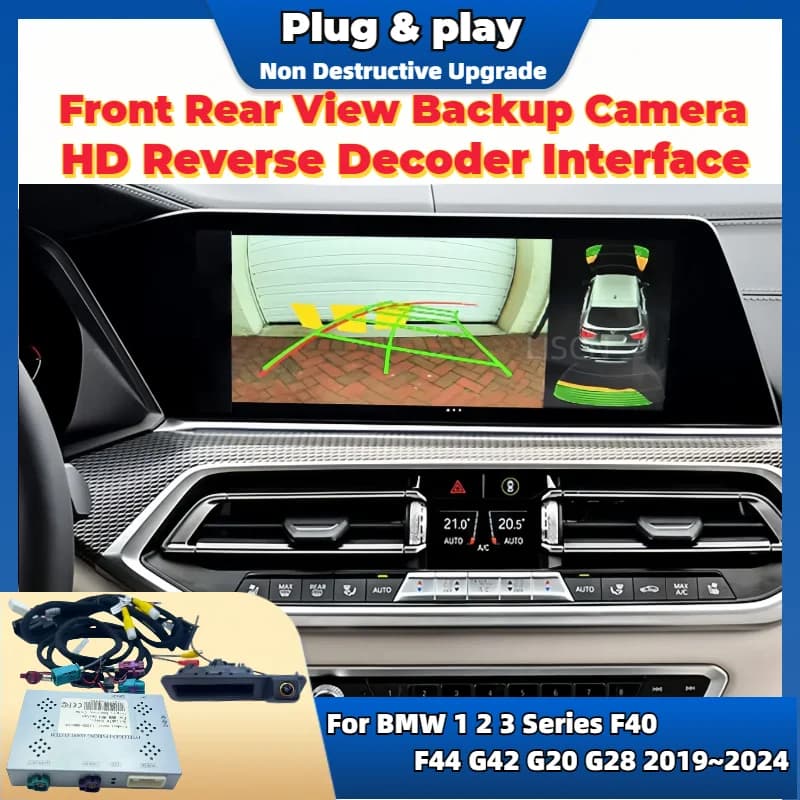 Parking Reverse Camera Kit For BMW 1 2 3 Series F40 F44 G42 G20 G28 2019~2024 Original Screen Plug & Play Front Rear View Camera