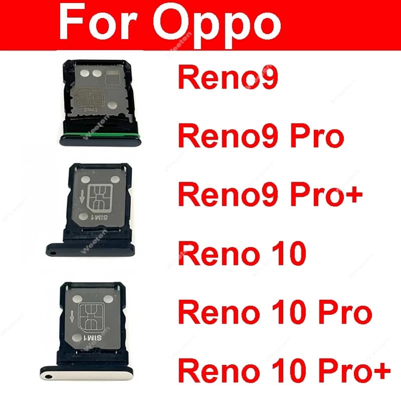 Vassoio della scheda SIM per OPPO Reno 9 10 Pro 9 10 Pro Plus 5G Vassoio della scheda SIM Slot Lettore di schede SIM Supporto Presa Parti di riparazione