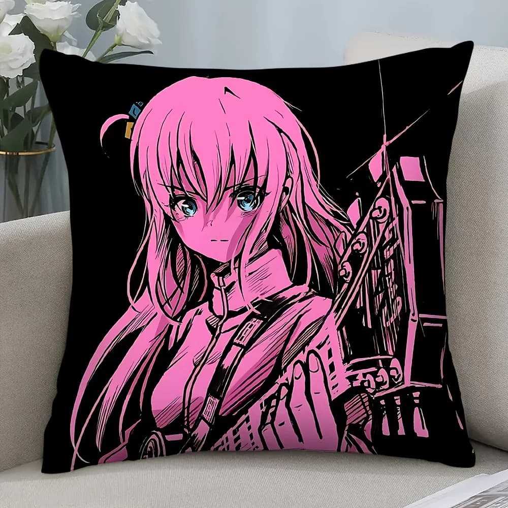 Fodera per cuscino con personaggio anime carino, 40x40cm, quadrata, regalo manga per gli amanti del Giappone