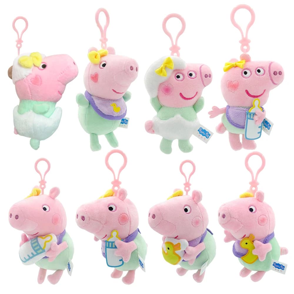Peluche Peppa Pig, Piccoli Ciondoli, Personaggio di Peppa, Sorella di George, Evie, Giocattoli in Peluche, Regalo di Compleanno per Bambini e Bambine