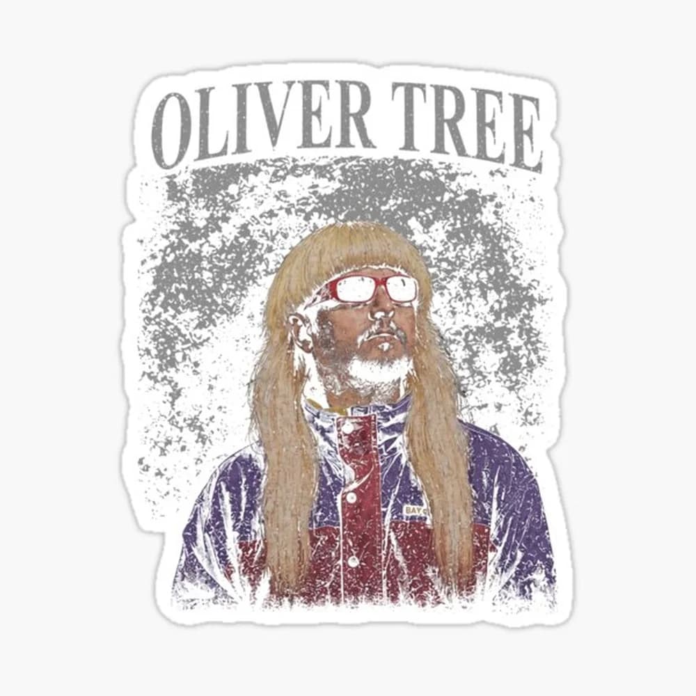 Retro Oliver-Tree Pop Rock Sticker for Laptop Decor Bedroom Car Cute Cartoon Art Fashionable Public Suitcase