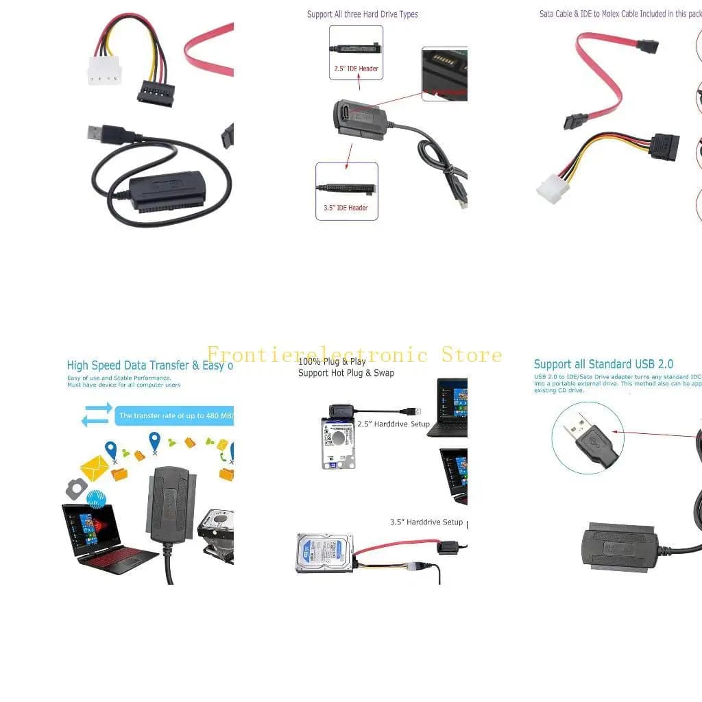 G8DB Cavo adattatore convertitore USB 2.0 a IDE per disco rigido 2.5 3.5 Cavo HDD
