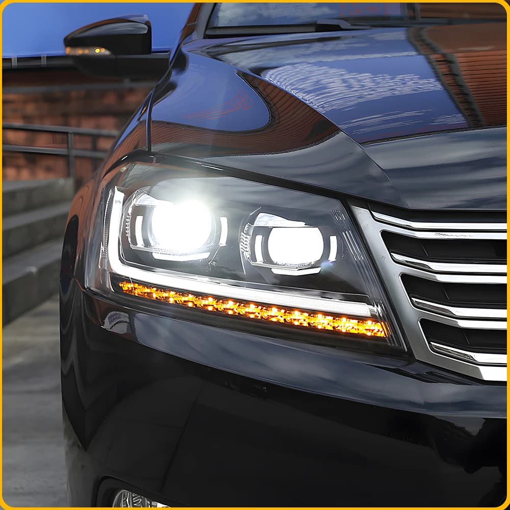 For VW Passat Magotan B7 2012-2015 EU Version Upgrade Projector Lens Auto LED Headlight Assembly Car Accessories Plug and Play