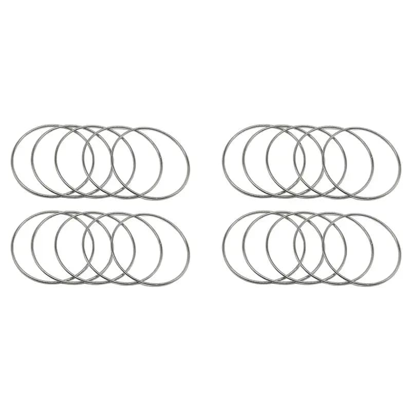 24 Pcs 4 Inch Silver Metal Rings Hoops Macrame Ring For Dream Catchers, Macrame And DIY Crafts-AT36