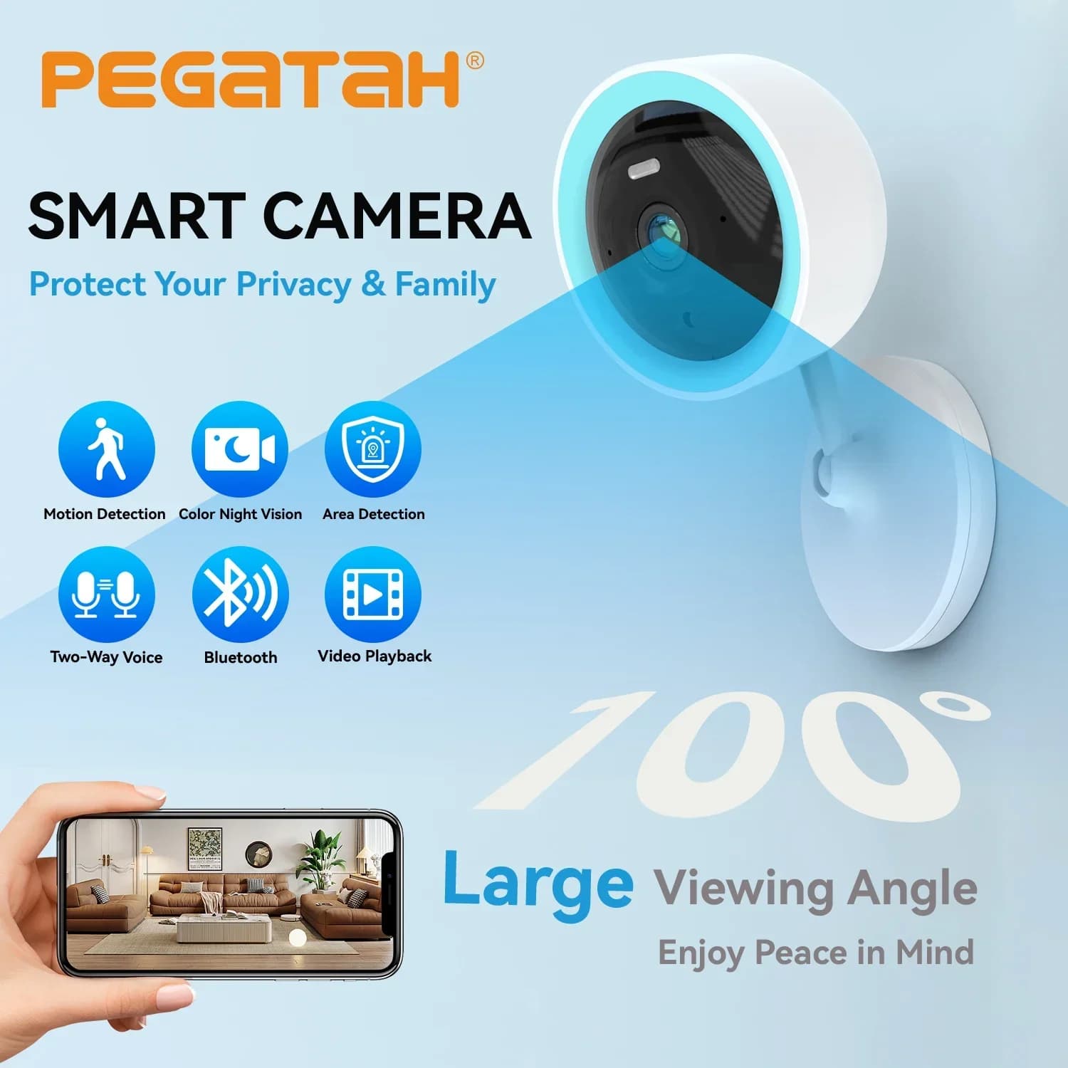 Telecamera Monitor per Bambini Tuya 5MP, Sicurezza Domestica con Allarme in Tempo Reale, Rilevamento Umano, Visione Notturna a Colori, Tracciamento Automatico, Smart Cam