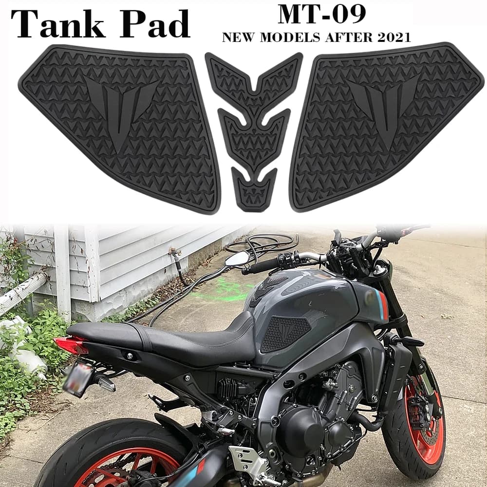 Per da 2021- Yamaha MT-09 MT 09 MT09 Protector antiscivolo Tank Pad Sticker ginocchio Grip Traction Side Pad decalcomania carburante TankPad
