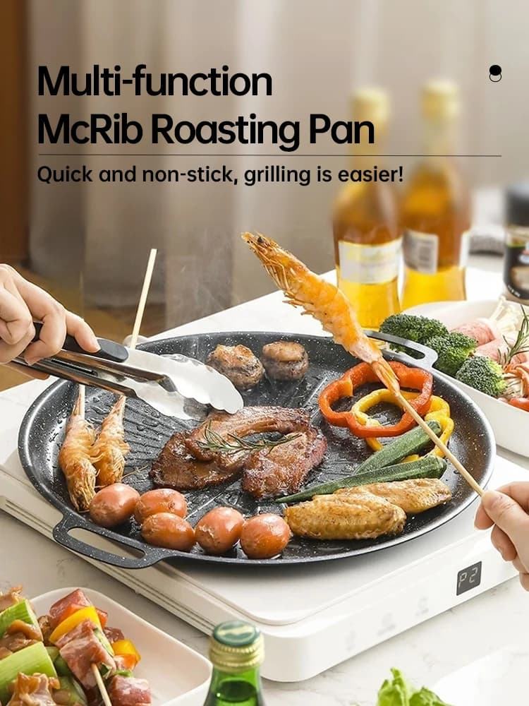 Non-stick barbecue Plate Multi-storey plate Iron plate Induction outdoor cooker Set of baking trays Korean pan