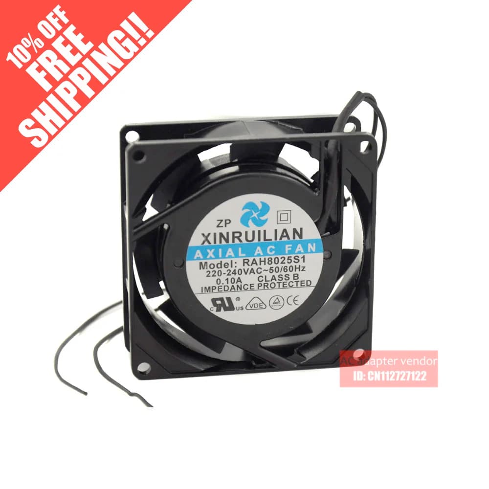 RUILIAN SCIENCE XINRUILIAN RAH8025S1 220/240V 0.10A 8025 Cooling fan with aluminium frame