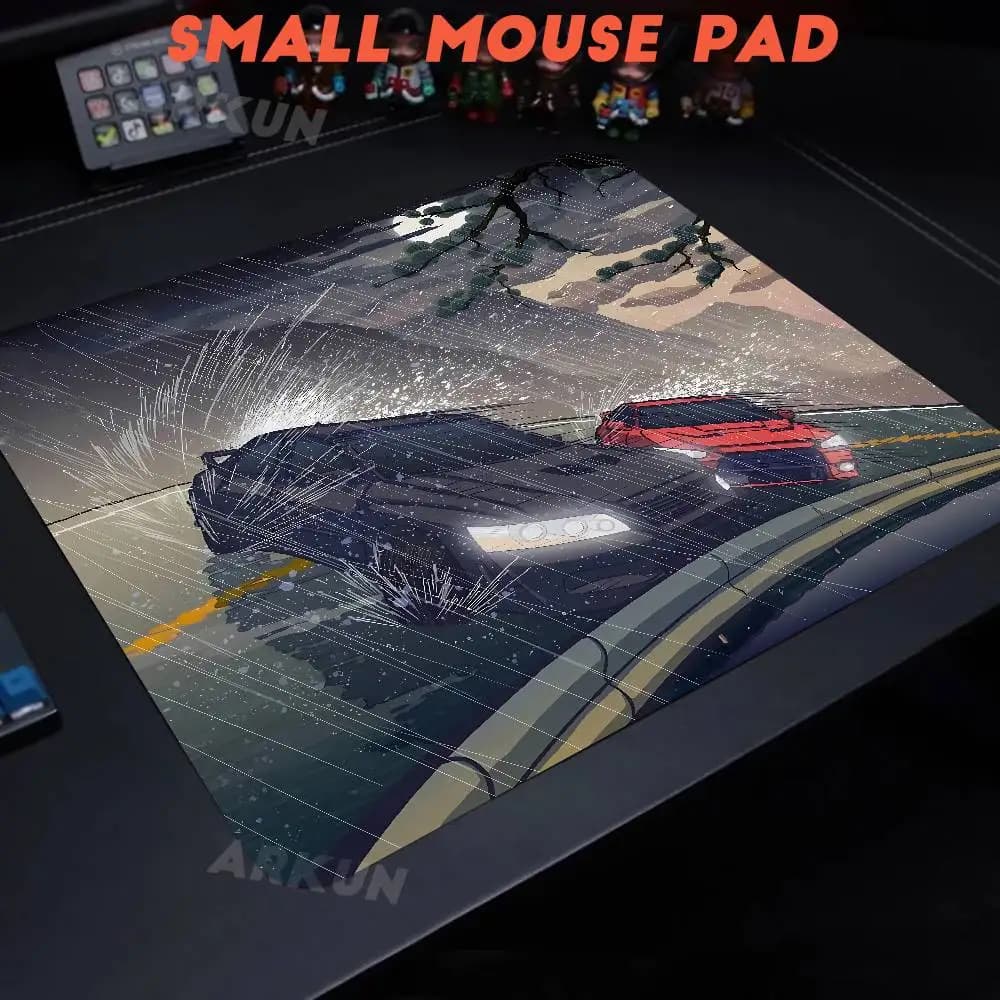Tappetino per Mouse XXL con Design Auto da Drift, per Computer, Gamer, Ufficio, Grande Tappetino Anime per Tastiera da Gaming, Tappeto da Scrivania in Gomma