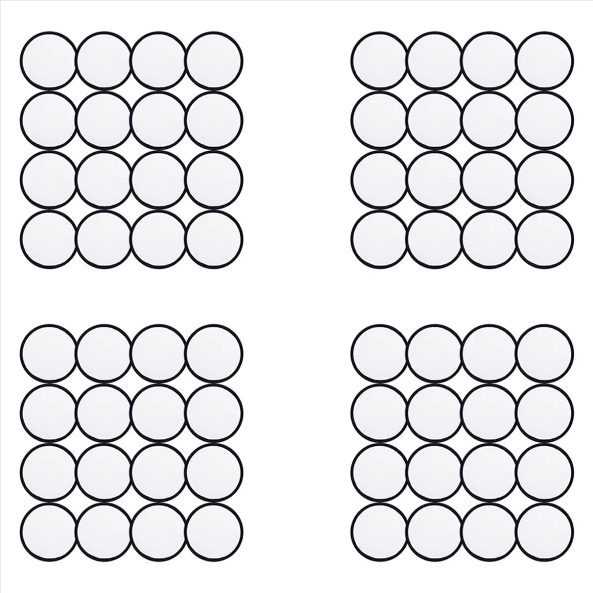64 Pieces Sublimation Patch Blanks Quality Fabric Iron-on Circular Blank Patch for Clothes, Hats, Uniforms, Backpacks