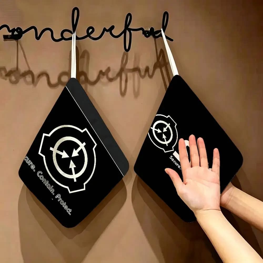 Foundation Scp F-Foundation Thickened Polyester Cotton Hanging Towel, High Absorbent Hand Wiping Towel For Indoor Use