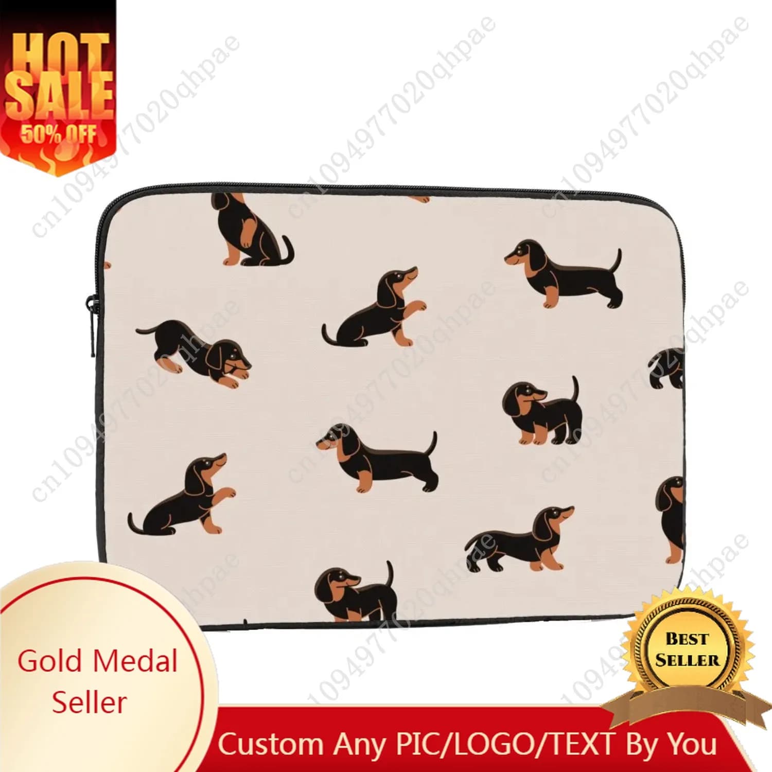 Custodia per notebook per laptop Custodia per tablet Cartoon Bassotto Custodia regalo per amante dei cani animali 10 12 13 15 17 pollici Custodia antiurto