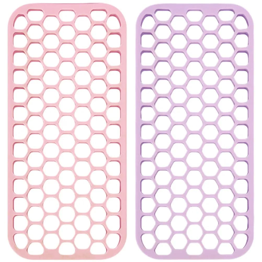2 Pezzi Tappetino Porta Utensili per Capelli in Silicone Resistente al Calore per Piastra, Ferro Arricciacapelli, Lisciante, Antiscivolo, per Uso Domestico e Professionale