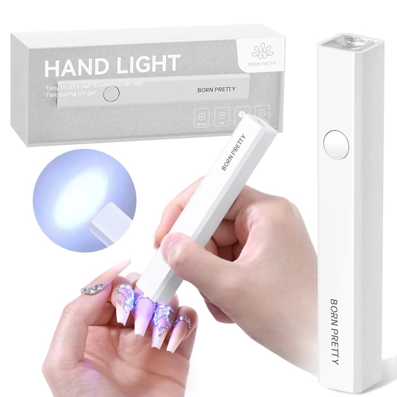 BORN PRETTY Luce UV portatile per unghie in gel Mini lampada per unghie portatile Lampada per unghie a LED Ricaricabile senza fili USB Essiccatore per unghie 1Pc