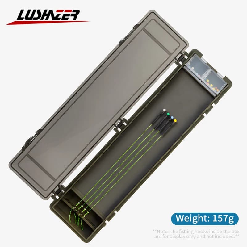 LUSHAZER Carp fishing gear box 157g per storage box for carp fishing hook Waterproof housing for adult men