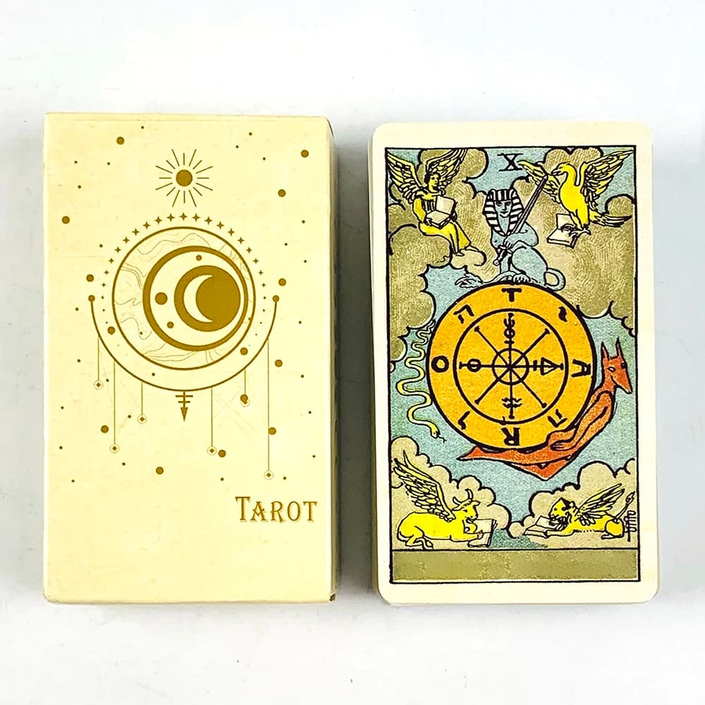 New Tarot Cards 78Pcs Cards Deck Fate Fortune Telling Divination Party Board Game For Beginners,Halloween and Christmas Gifts