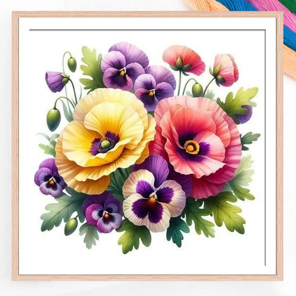 11ct Cross Stitch Set Handmade Painting Beautiful Flowers Embroidery Complete Kit Decoration For Home