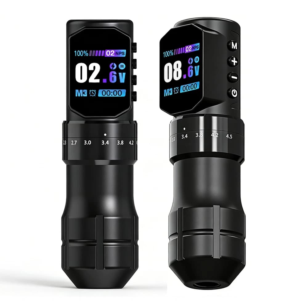 Macchina per tatuaggi a corsa regolabile Penna per tatuaggi wireless professionale Motore brushless coreless Batteria ad alta capacità per arte del tatuaggio