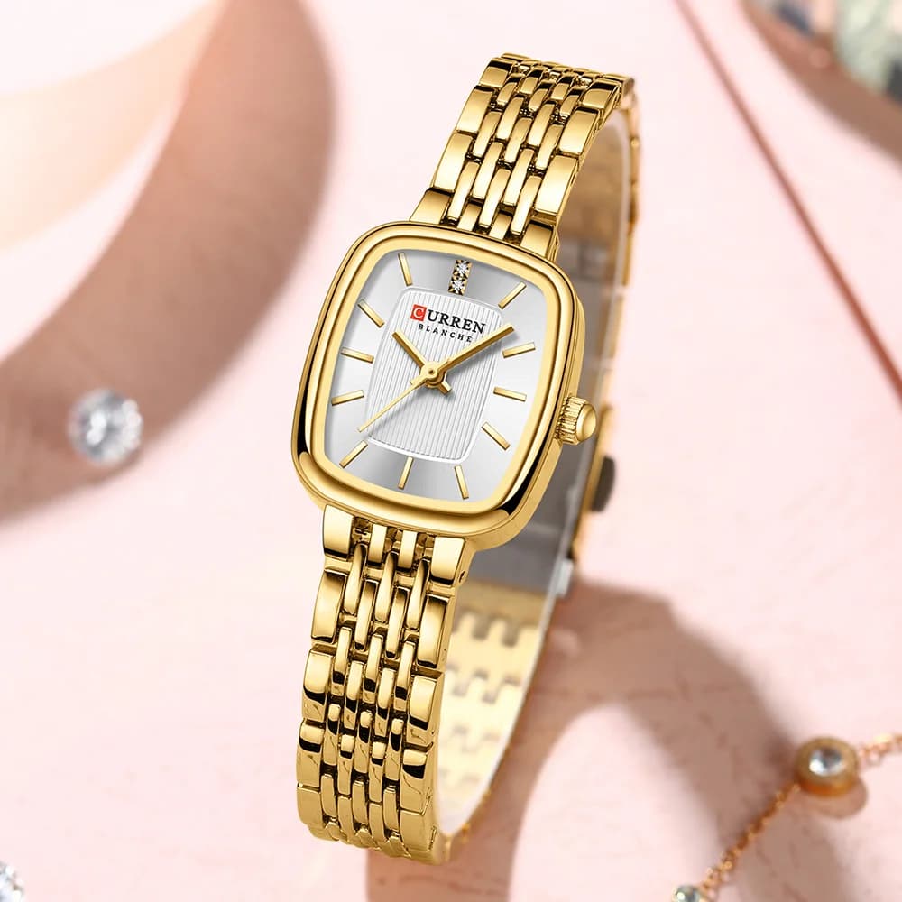 CURREN New Fashion Stainless Steel Date Women's Watch Casual 30M Waterproof Girl Wrist Watch Women's Watch Women's Relogio Female