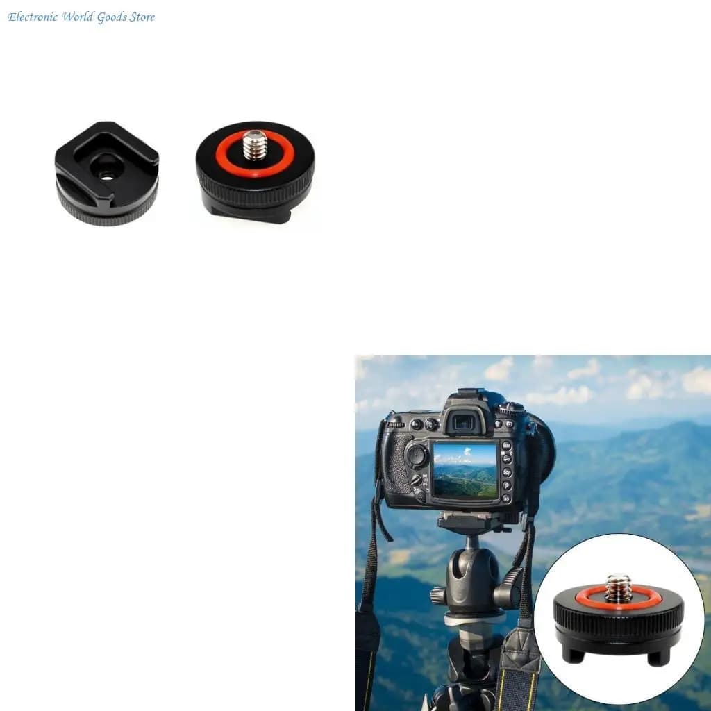 Adattatore per montaggio slitta hot shoe per fotocamera DSLR A3PD per attacco flash a vite per treppiede da 1/4".