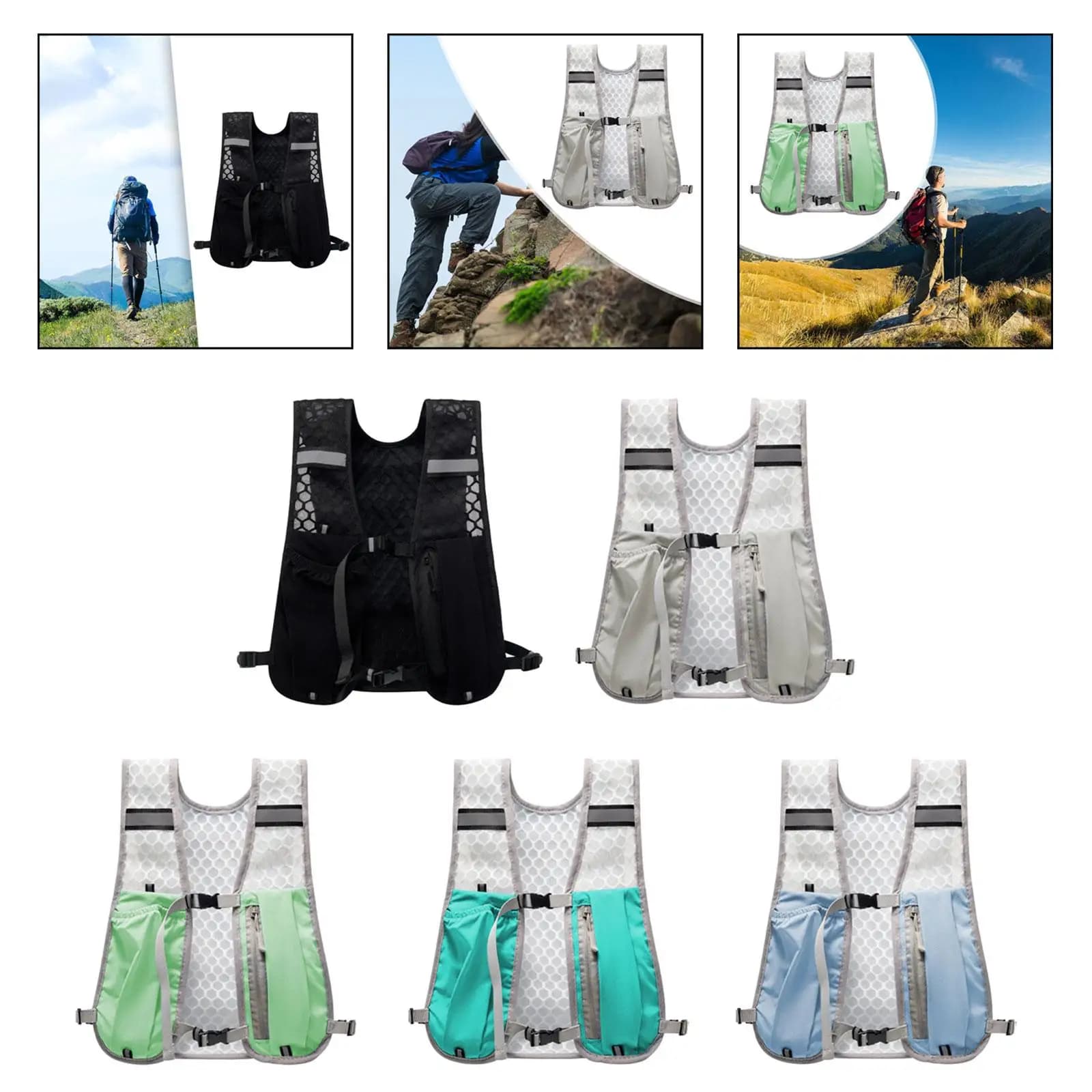 Water vest for men woman Water Pack reflective for Trail Race Marathoner