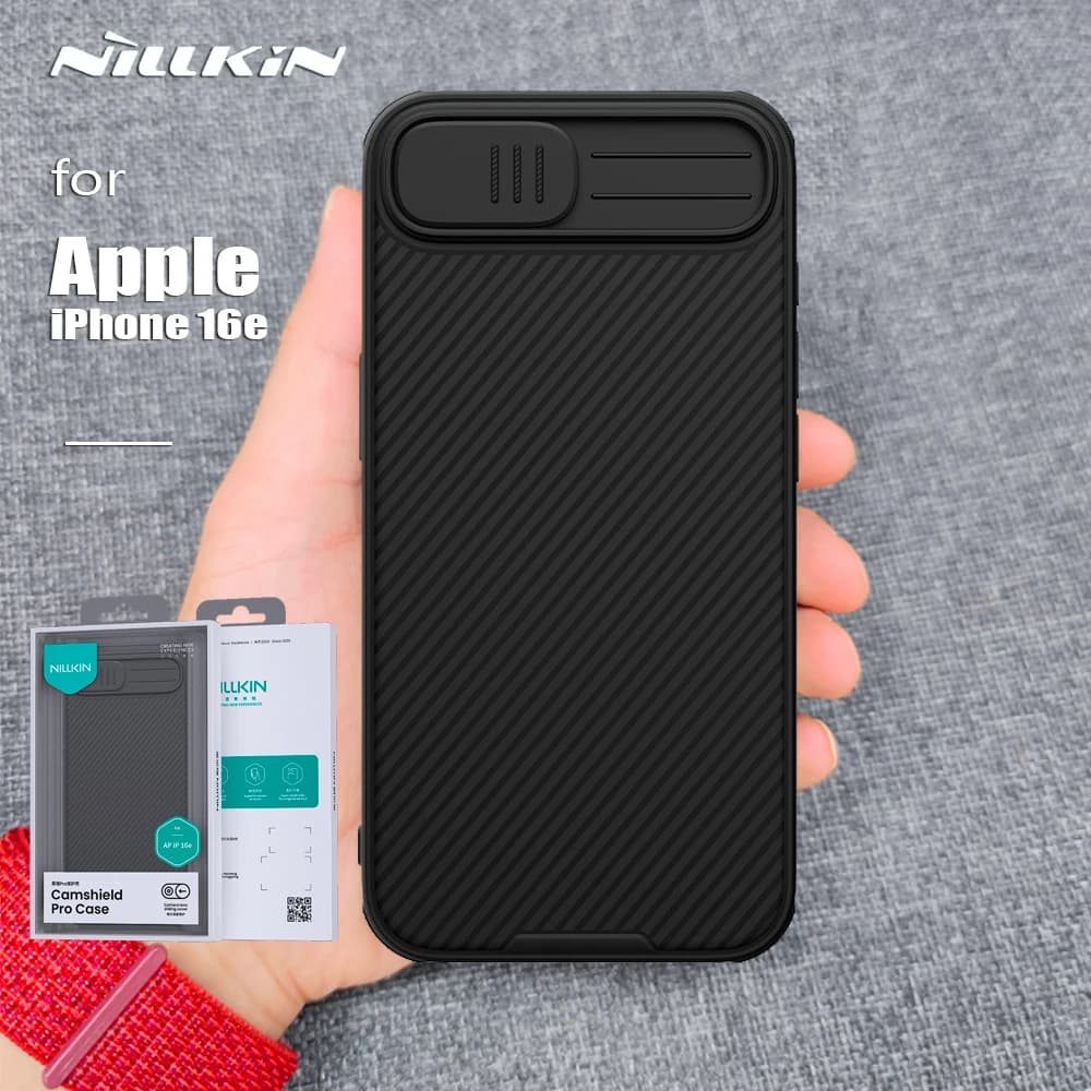 NILLKIN Per iPhone 16e Custodia Cover posteriore Camshield Pro Protezione obiettivo Paraurti Protezione diapositiva fotocamera