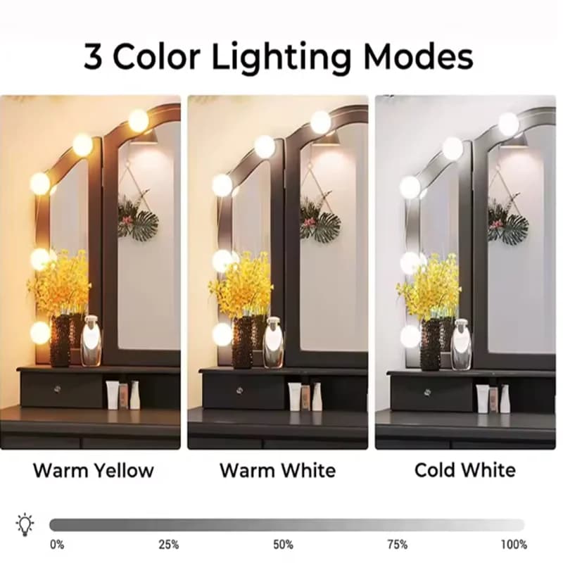 Detachable LED Vanity Mirror Bulbs Hollywood Dressing Table Light USB Powered Professional Makeup Cosmetic Lamp