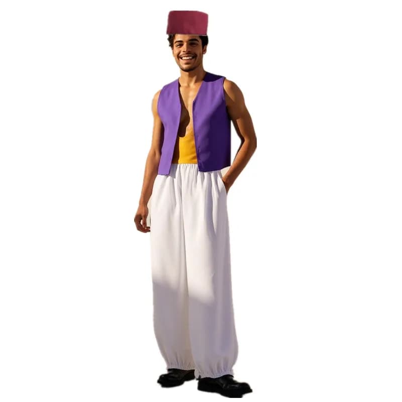 Costume by Aladino men Halloween party show costume with detailed design and comfortable fit for anime fans with belt for hat