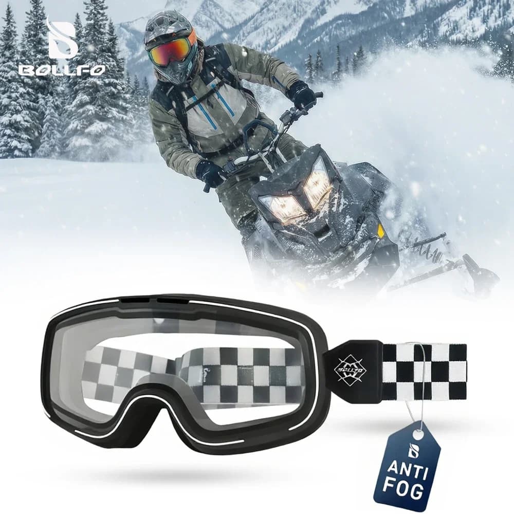 Occhiali da Neve a Doppio Strato Antiappannamento con Protezione UV400, Occhiali da Sci Compatibili con Casco TPU Dual-Cycle, Occhiali HD per Neve e Snowboard